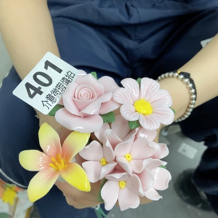 杯手工制作陶瓷花