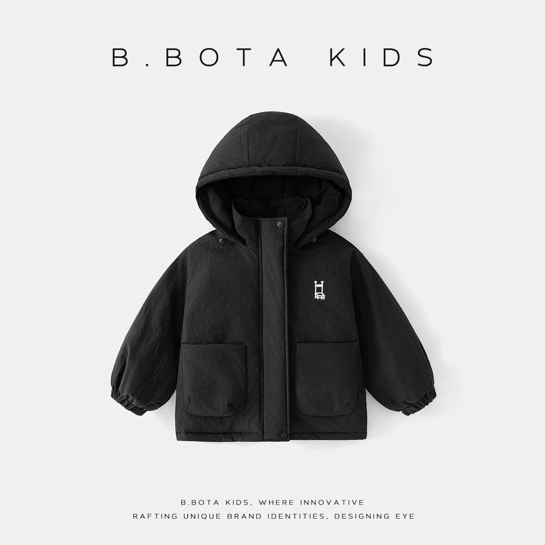 〖姐姐家〗2025冬款儿童椅子刺绣加厚带帽外套-bt6803