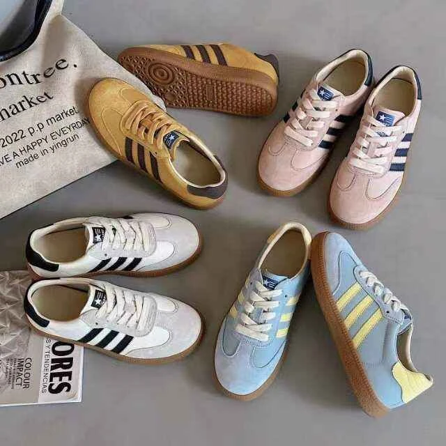 耐磨德训鞋25年春季新款时尚休闲鞋运动鞋女鞋透气平底球鞋XK5060