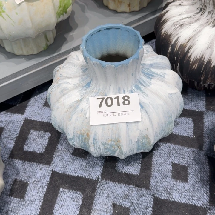 ****ঞ瓷片景德镇高温花器编码7018高28口8默认无孔