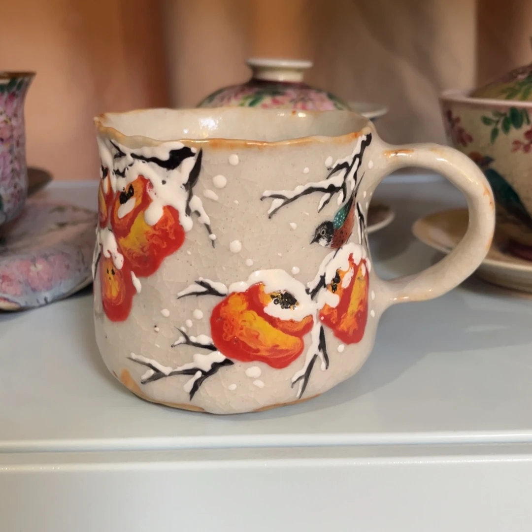 柴烧纯手工手绘陶瓷