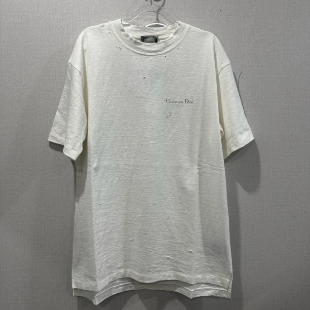 未使用 DIOR/迪奥 白色破洞短袖 尺码：S 11206