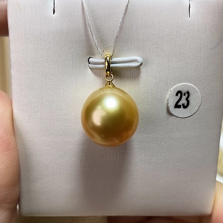 海水珍珠吊坠(不含链)18K金镶嵌