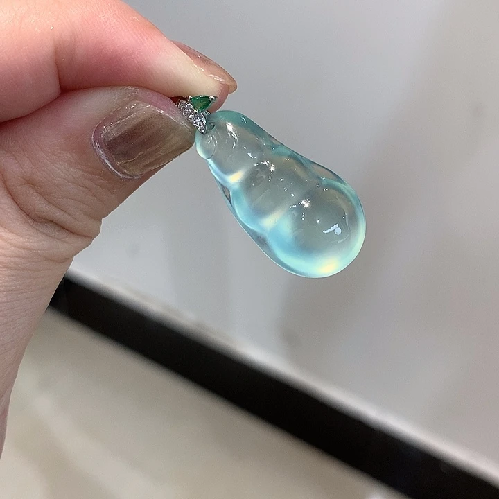 岫玉未镶嵌颈饰【猫家】天然玉石颈饰不带链子