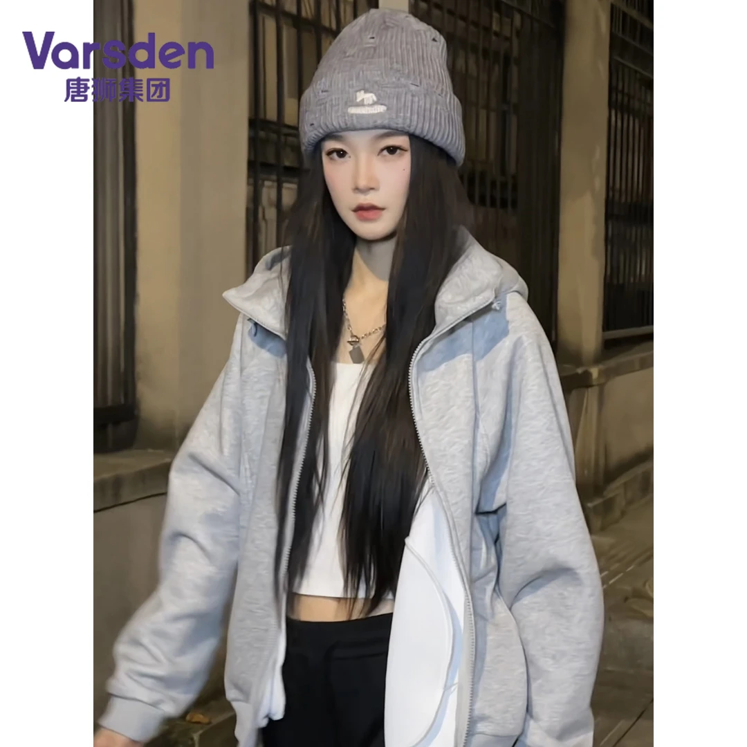 唐狮集团Varsden秋季重磅450G连帽卫衣男潮牌连帽街头男生上衣潮