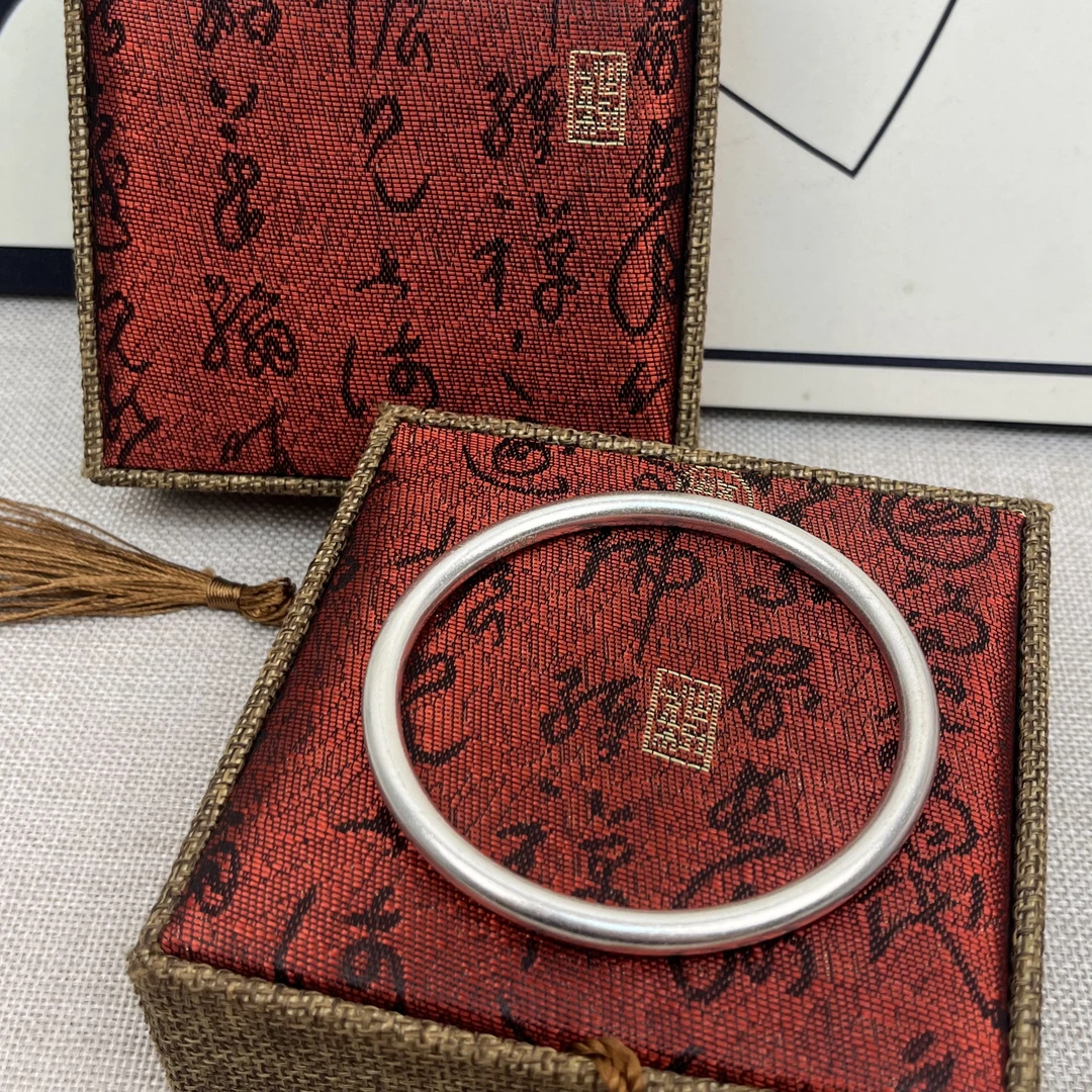 足银手镯 999.9【S050】30g 闭口·古法素圈时尚素款经典传承复古