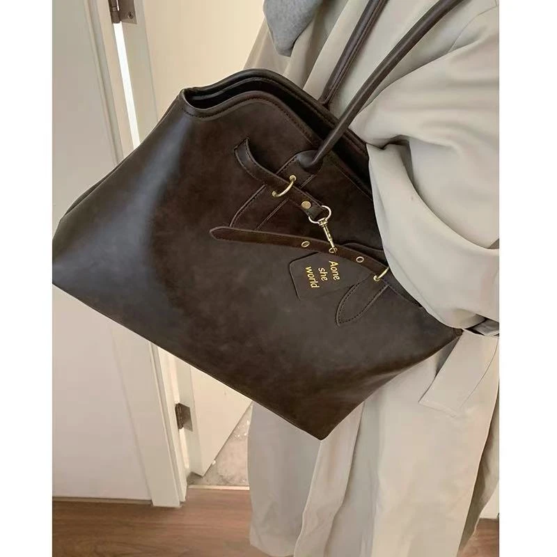 【阿芳专属】复古手提通勤包女包包2025新款高级感大容量单肩包