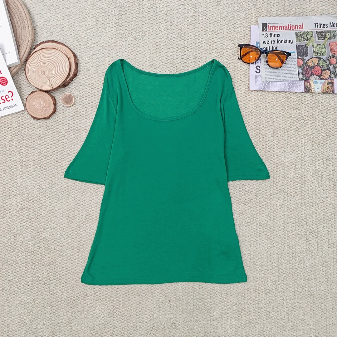 2025夏季新款宽松百搭纯色短袖T恤3146