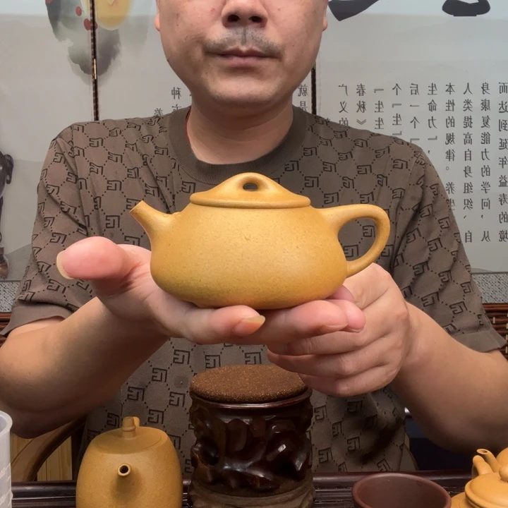 紫砂原矿紫砂壶原矿黄金段全手工满瓢250毫升左右