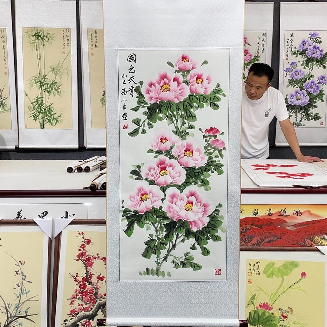 国画手绘手写作品