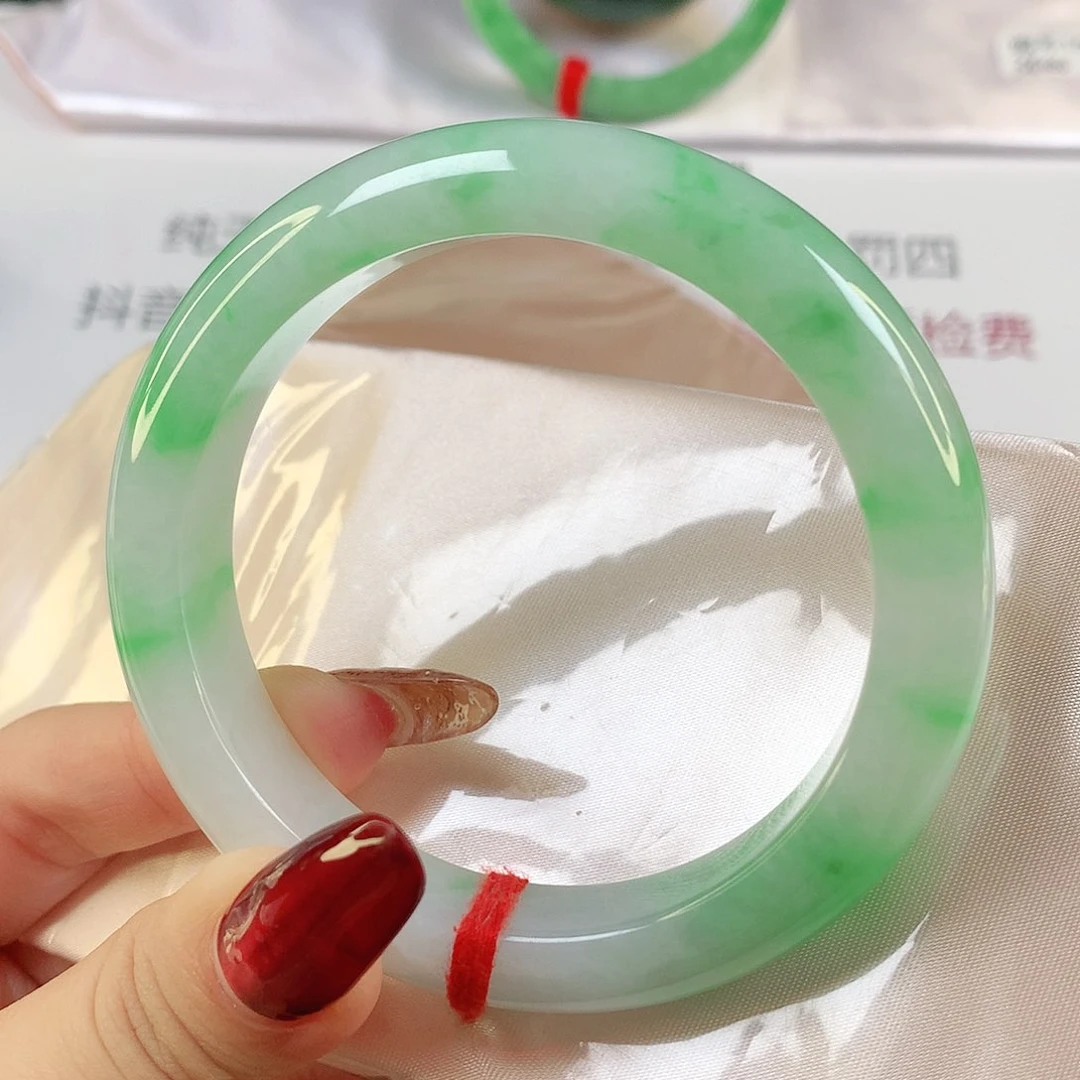 翡翠手镯未镶嵌嫣*缅甸天然1593