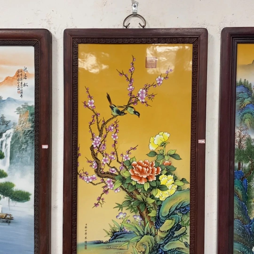瓷片90*52*1景德镇瓷板画柴窑烧制
