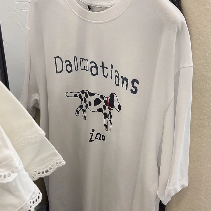 今天新款 白色小狗T