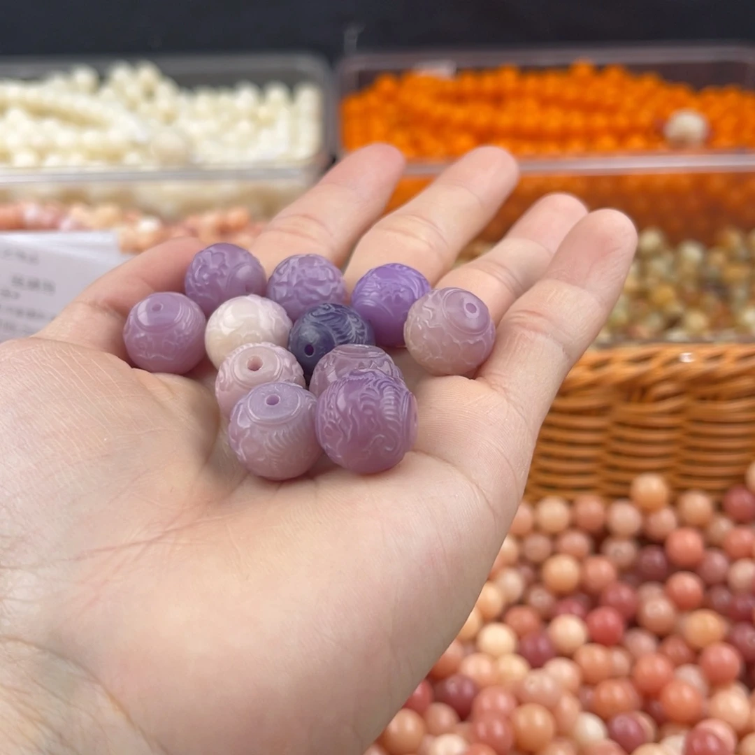 白玉菩提吊坠b 15mm/10+1/牡丹