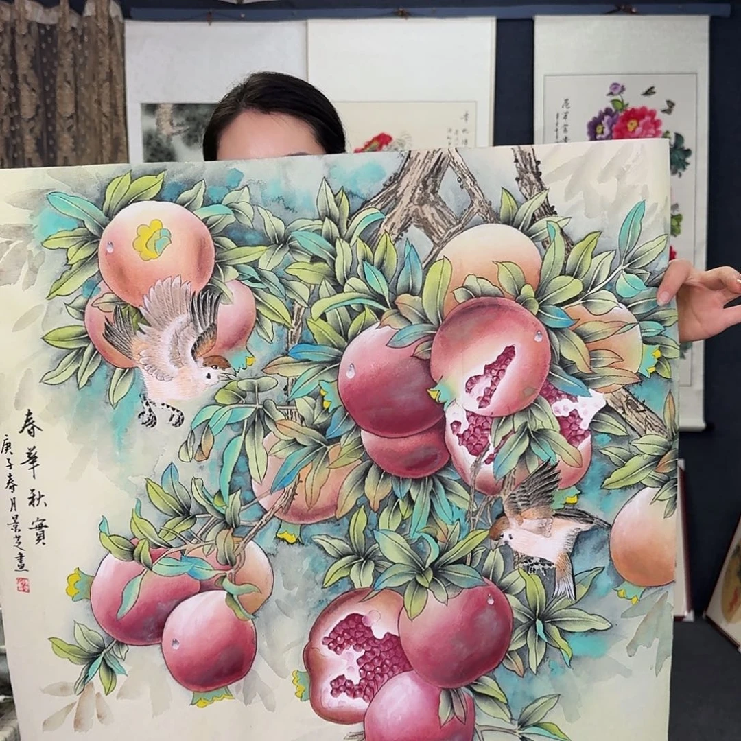 纯手绘国画作品作品