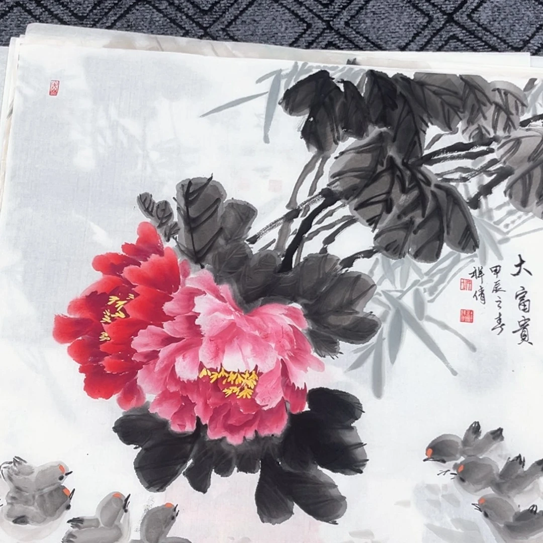 国画祥倩老师四尺斗方冯