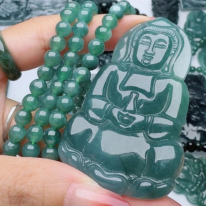 颈饰未镶嵌翡翠多样性发其一