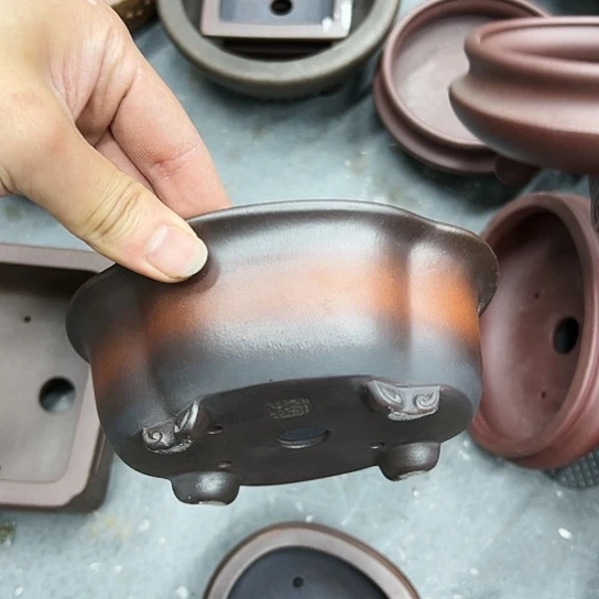 盛*紫砂花盆漂亮漂亮