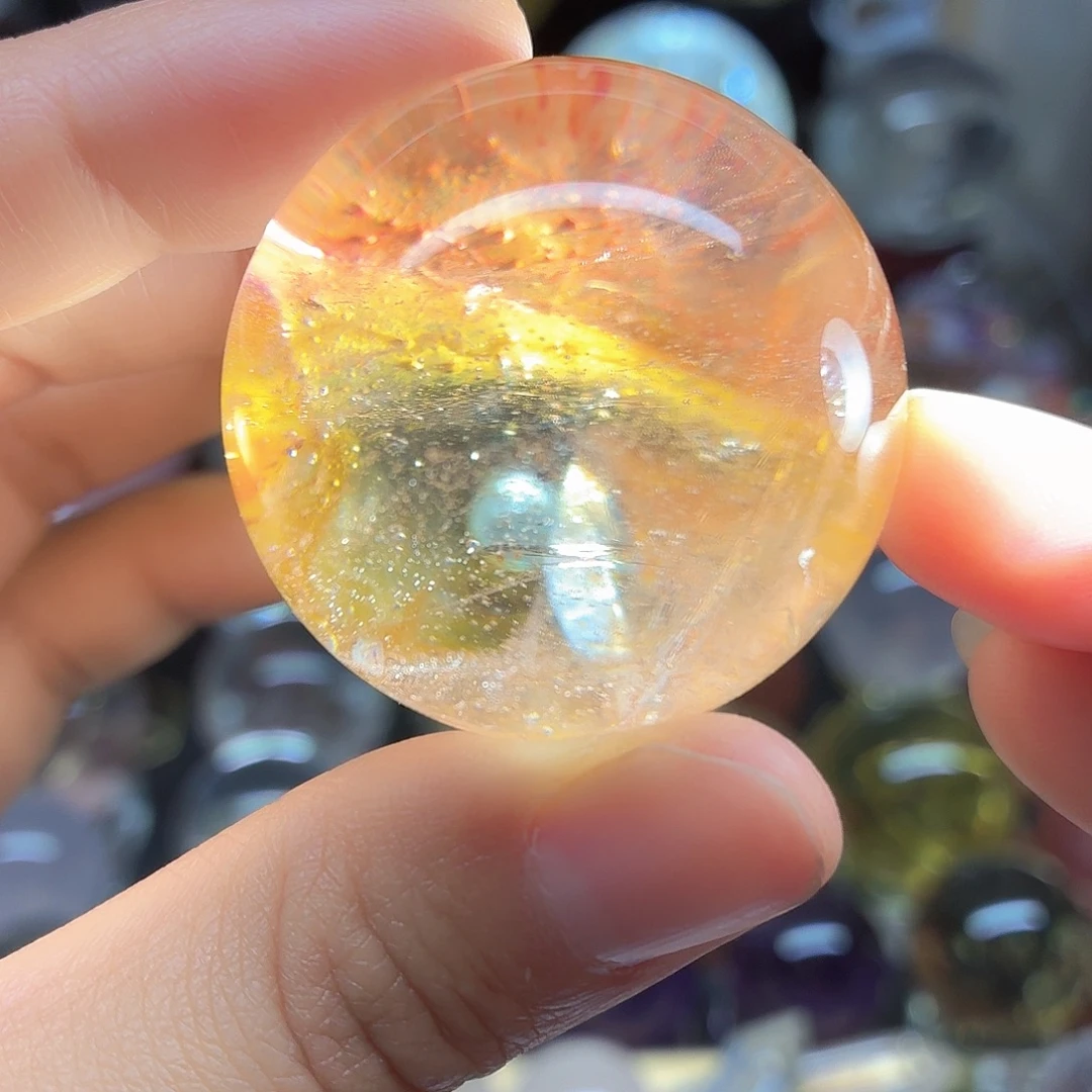 水晶珠宝半成品未镶嵌黄椒花38