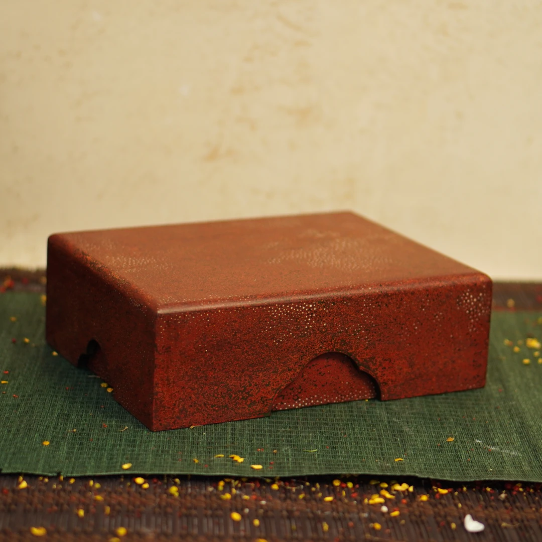 清代 【槐荫山房】/HY2847/清犀皮漆盖盒