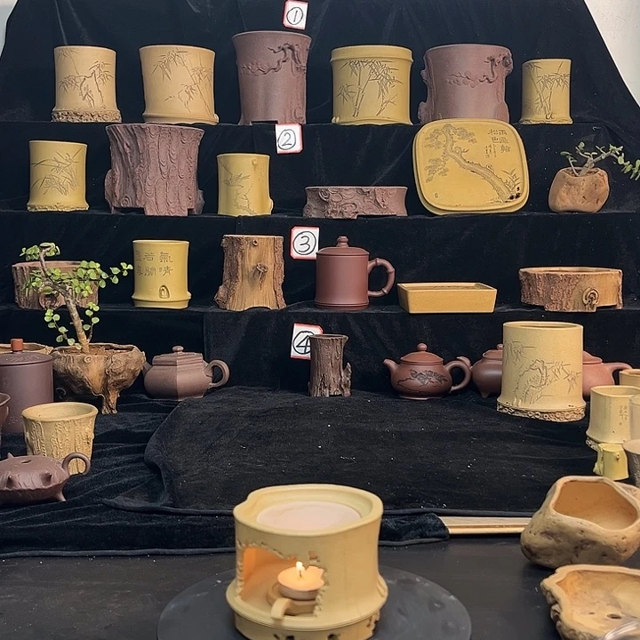 泥塑全手工制作暧茶炉