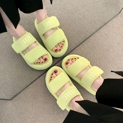 女外新款外穿魔术2024休闲一字夏季贴厚底拖鞋百搭凉鞋软底凉拖鞋