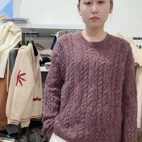 羊绒花纱加厚麻花