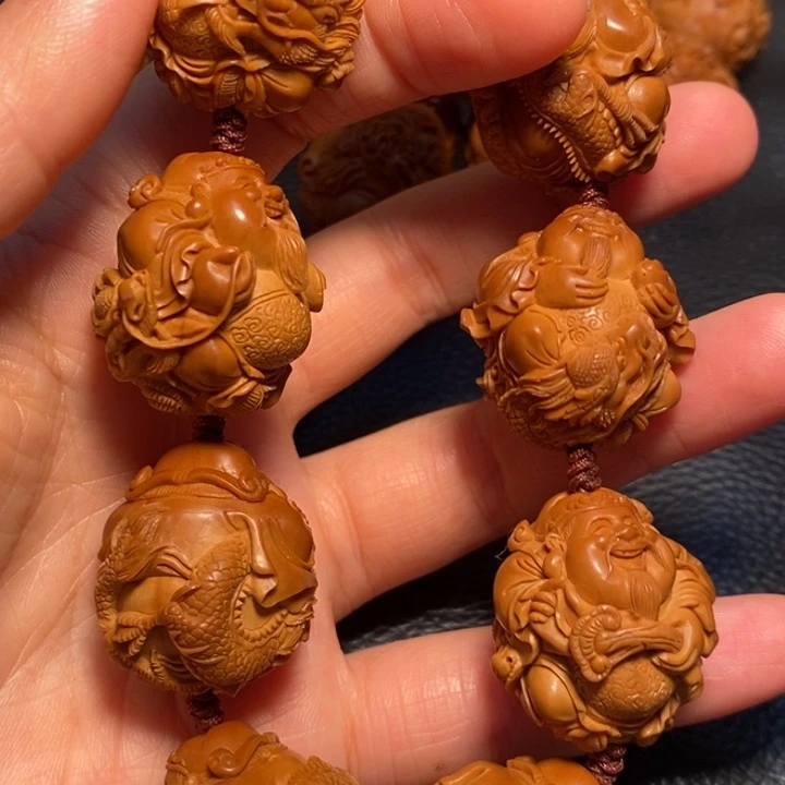 •***•手串/手链橄榄核龙财神