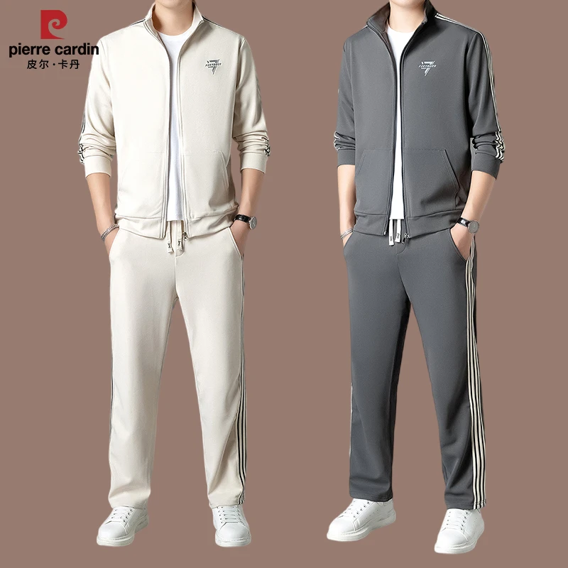 【皮尔卡丹 专柜正品】春秋季男士休闲运动套装两件套时尚帅气套装