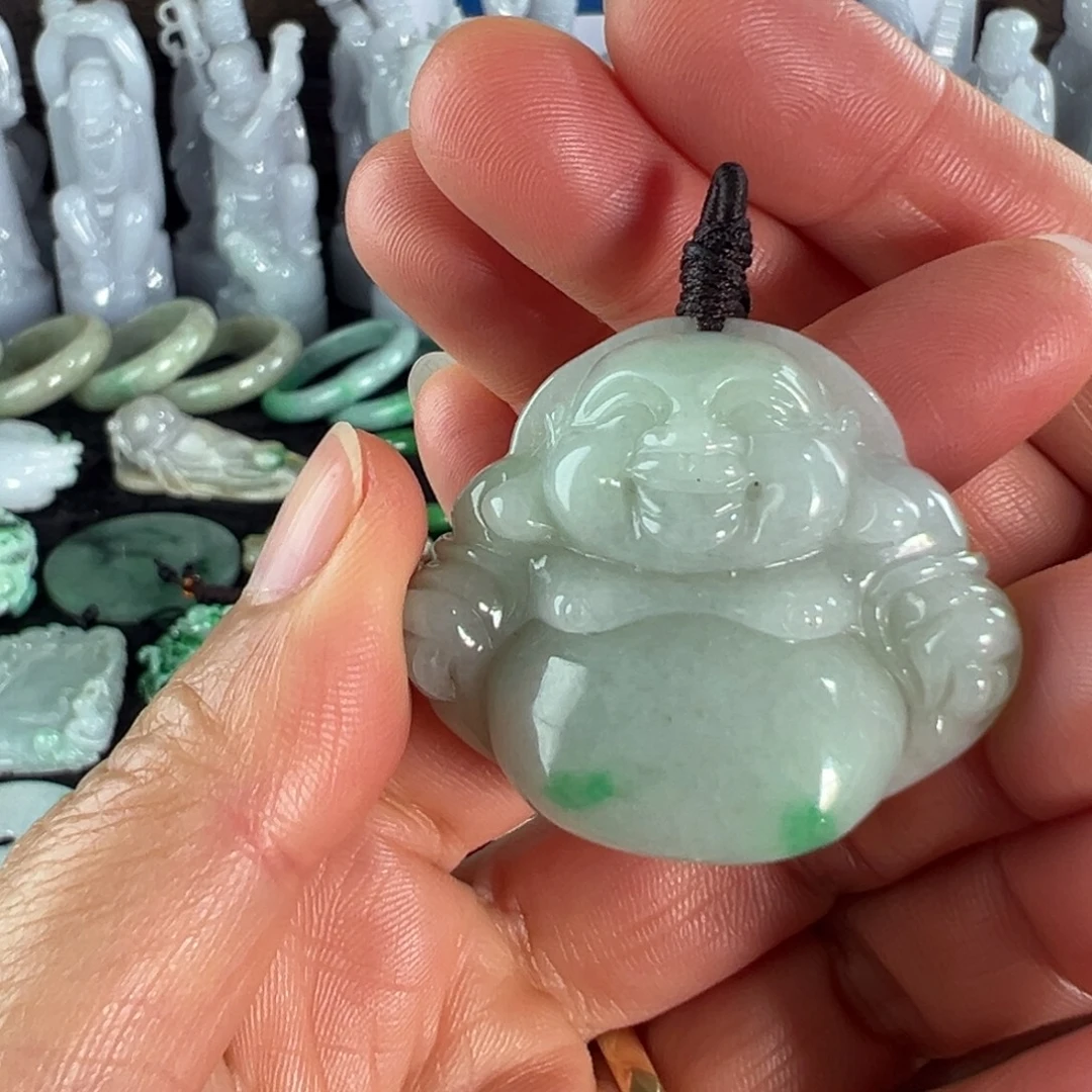 翡翠未镶嵌颈饰天然翡翠挂件