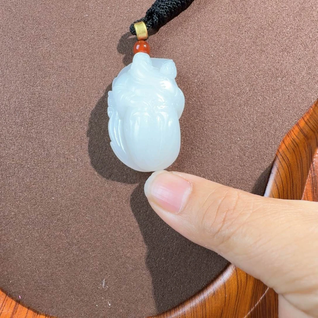 和田玉（白玉）挂件未镶嵌西**哥