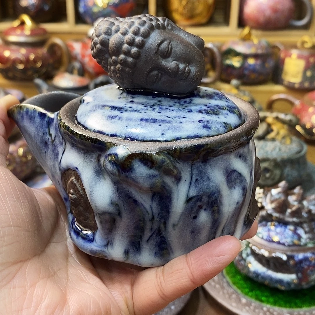 闻***舟粗陶柴烧志野茶器