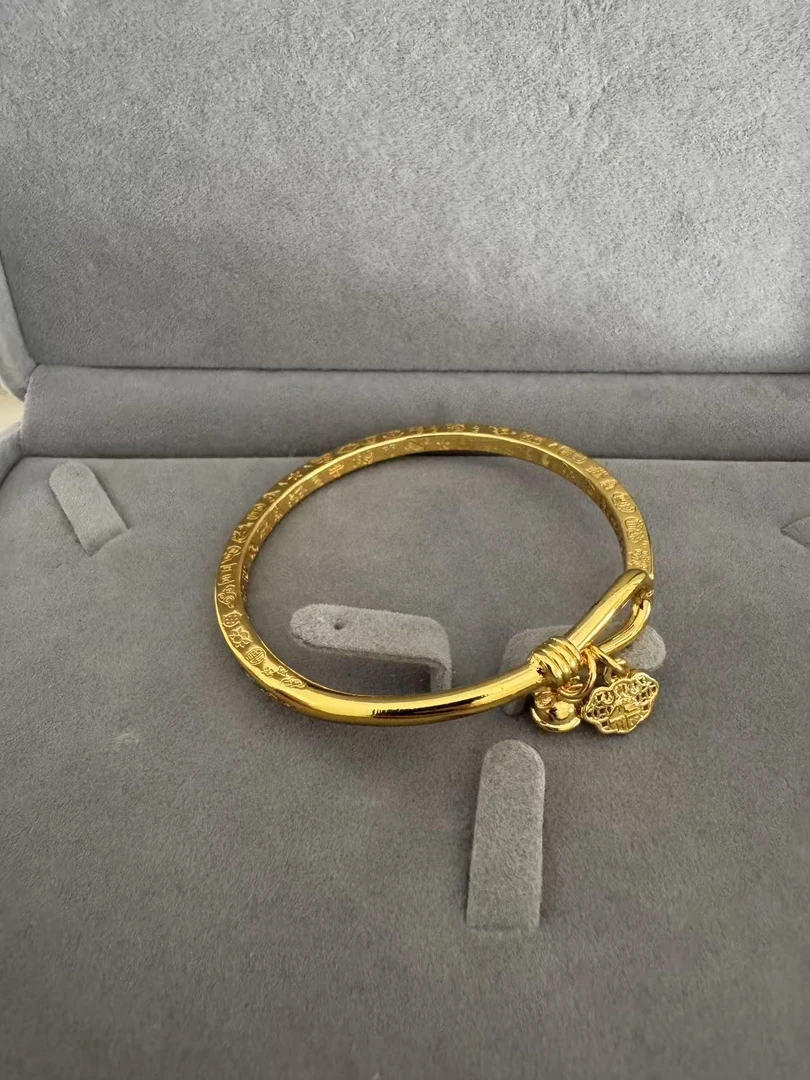 A16高精工活口古法铃铛如意福手镯