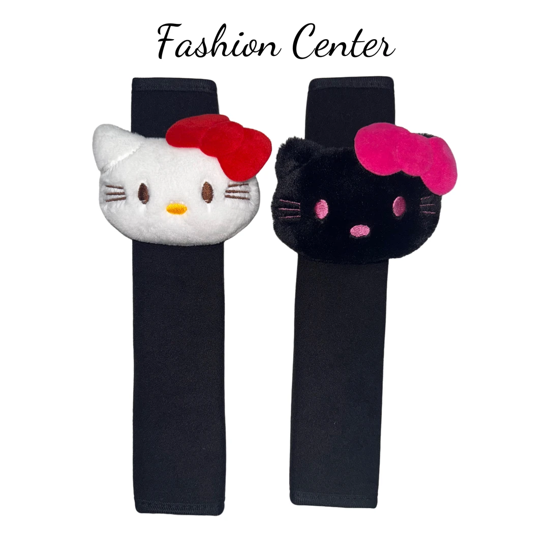 【双色凯蒂】可爱凯蒂蝴蝶结细腻柔感车载护肩防勒防磨车内装饰好物