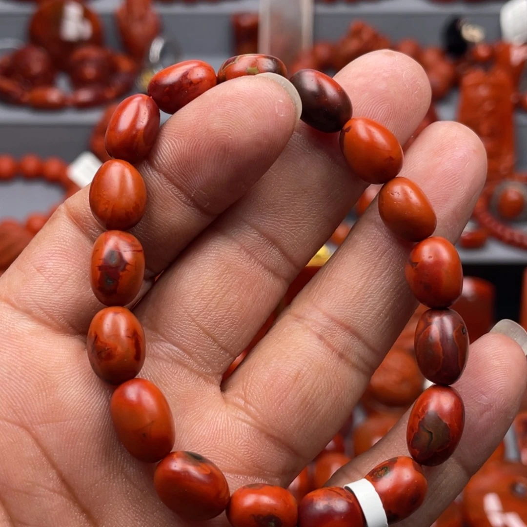 南红玛瑙未镶嵌珠宝奇石单圈