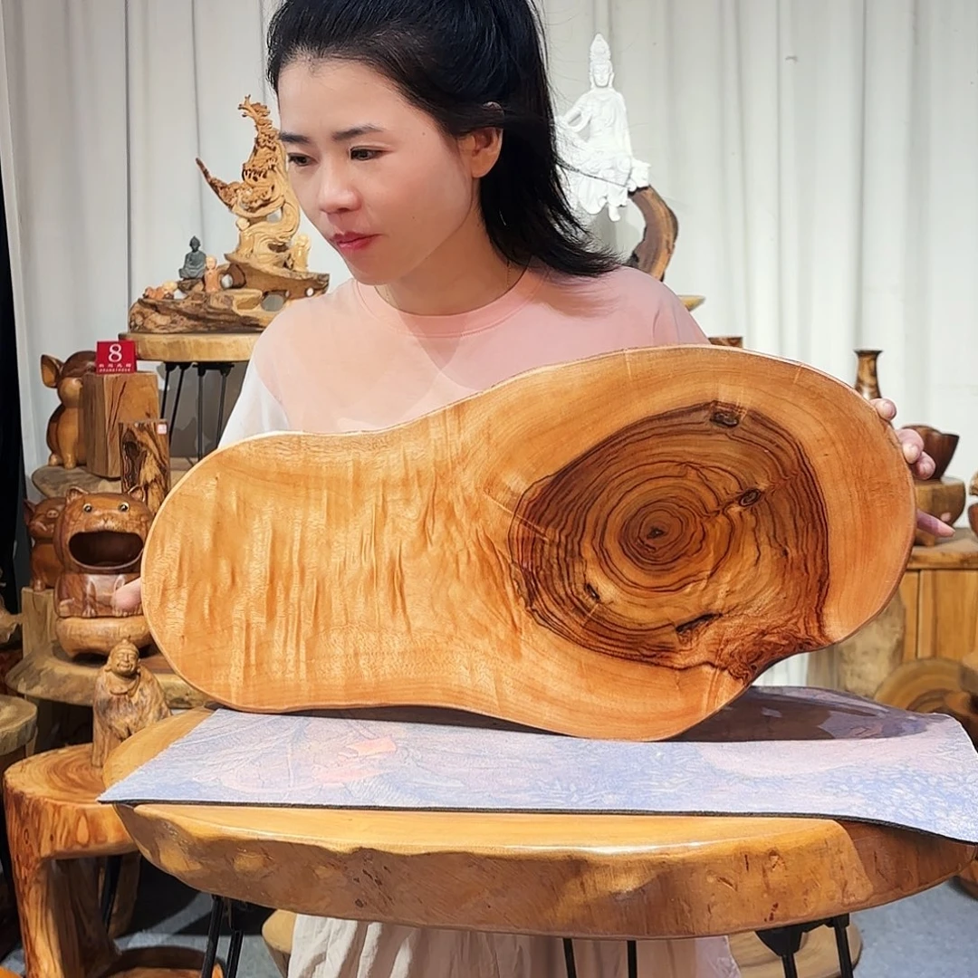 香樟木三足干泡摆件