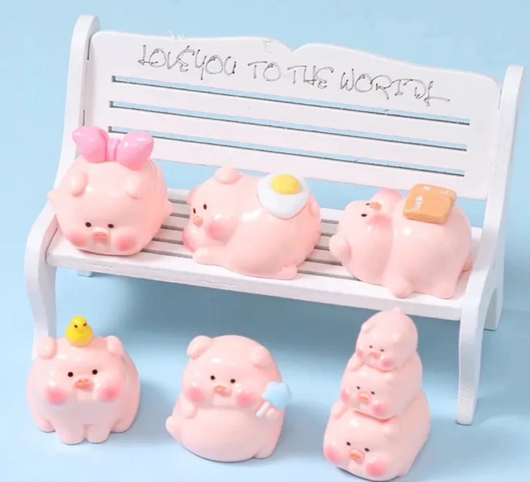 【直播间拆】蜜桃小粉猪立体实色款diy饰品