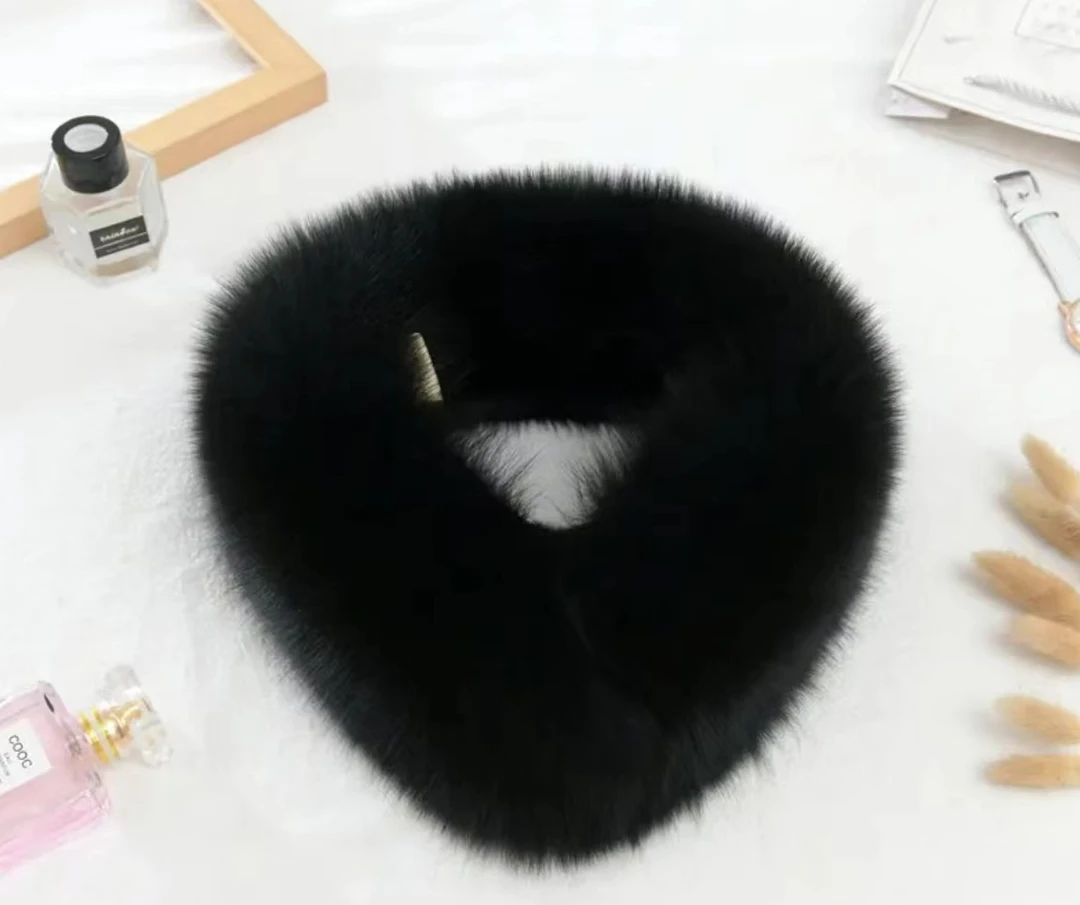 爆品围脖小狐毛女围巾磁铁百搭韩版保暖纯色毛2024c8900-林林