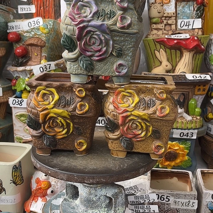 粗陶材质多肉花盆