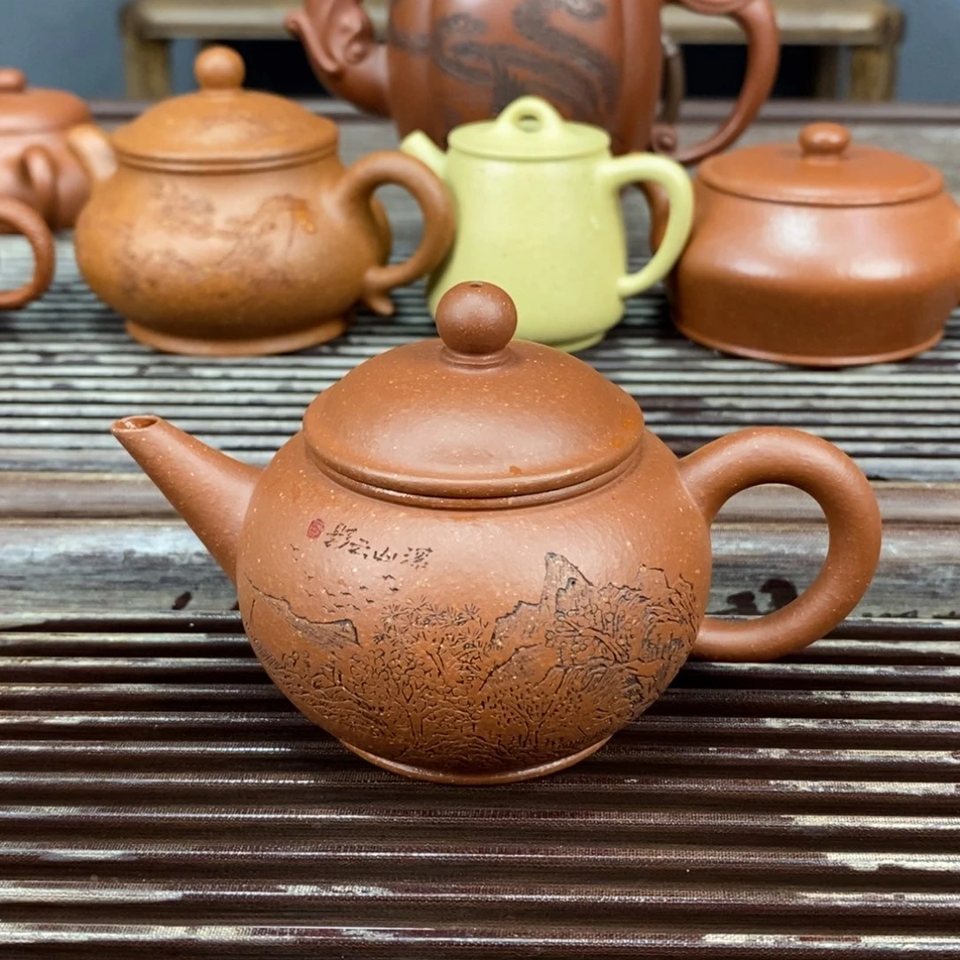 紫砂茶壶宜兴紫砂壶原矿全手工170c
