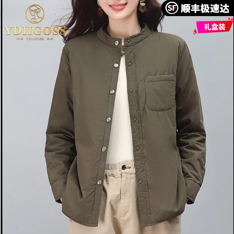 伊蒂格世薄款棉服女秋冬2025新款短款休闲宽松大码棉衣爆款外套