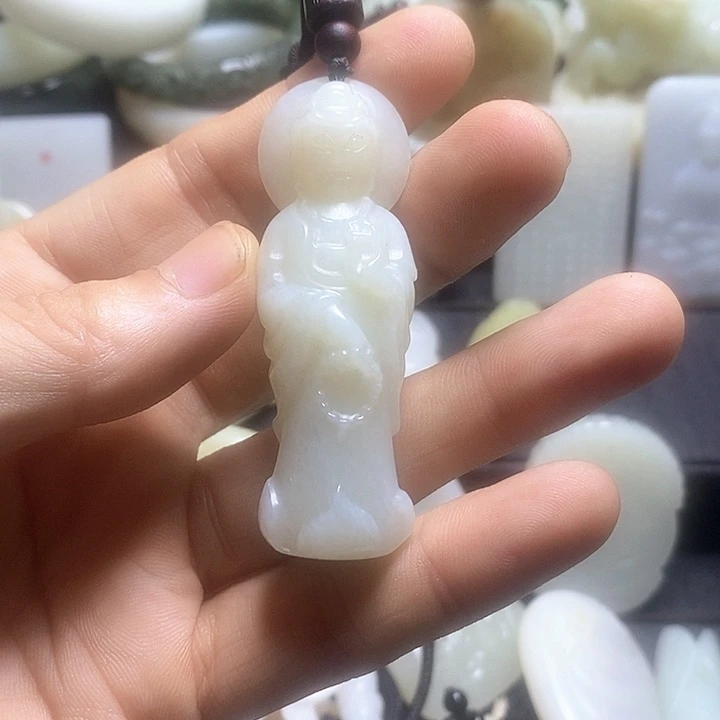 和田玉未镶嵌挂件莫*苼