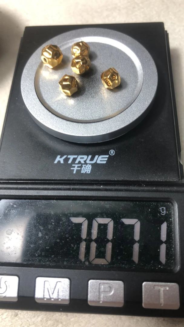 足金999无相隔珠黄金文玩配饰