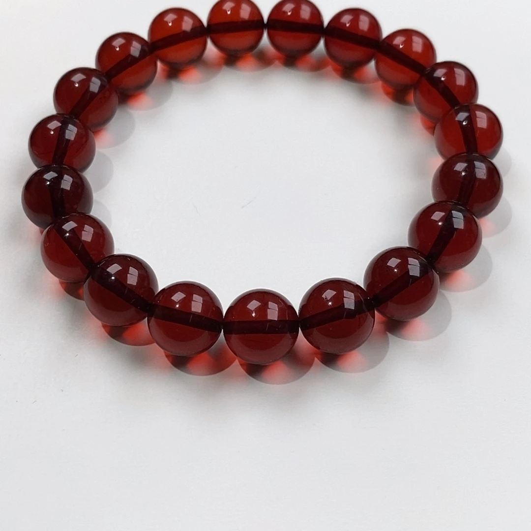 琥珀裸石未镶嵌天然原矿琥珀蜜蜡血珀单圈10mm手串