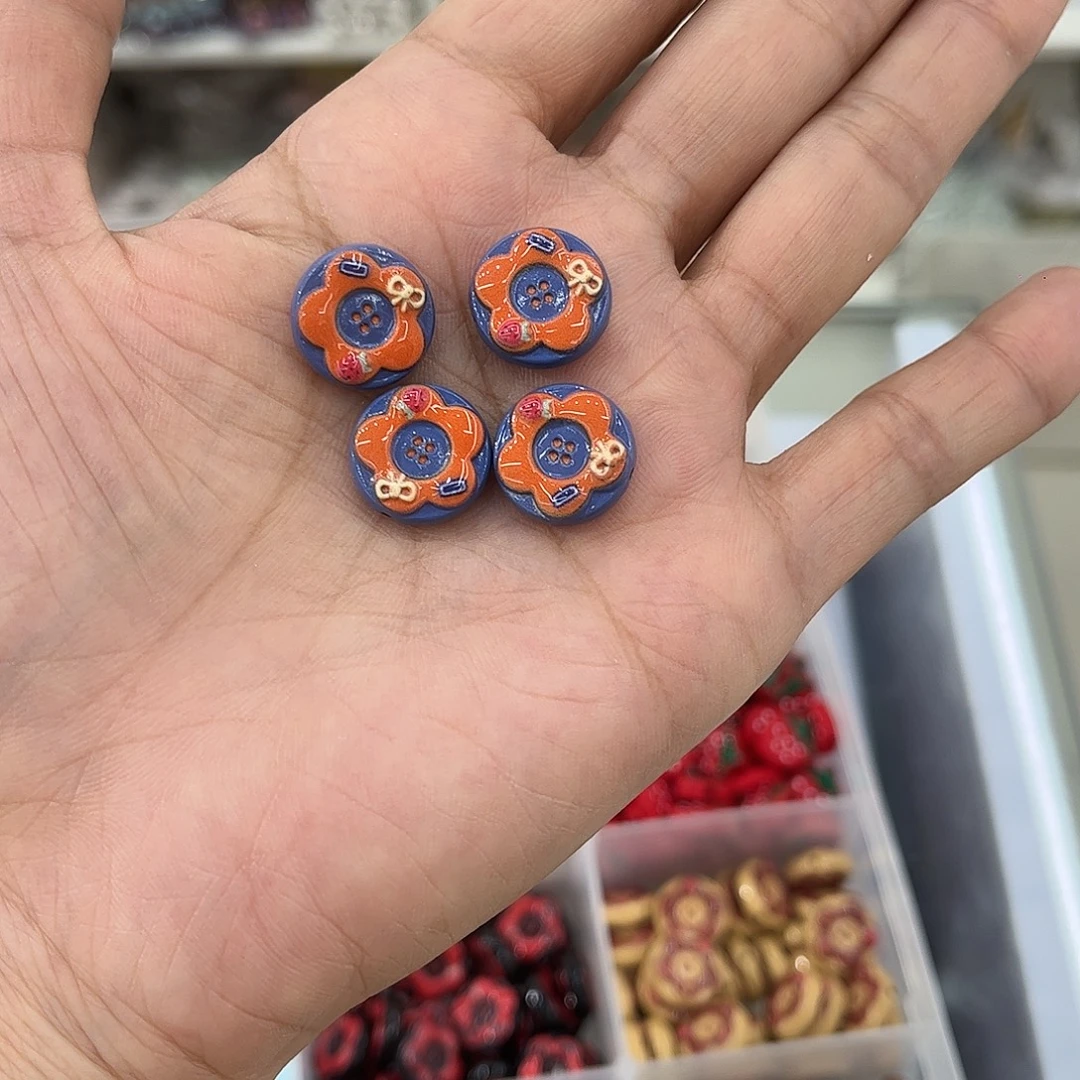 合金小花扣子10个