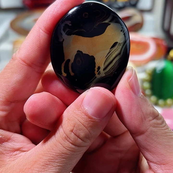 冰***柏未镶嵌手把玛瑙/玉髓