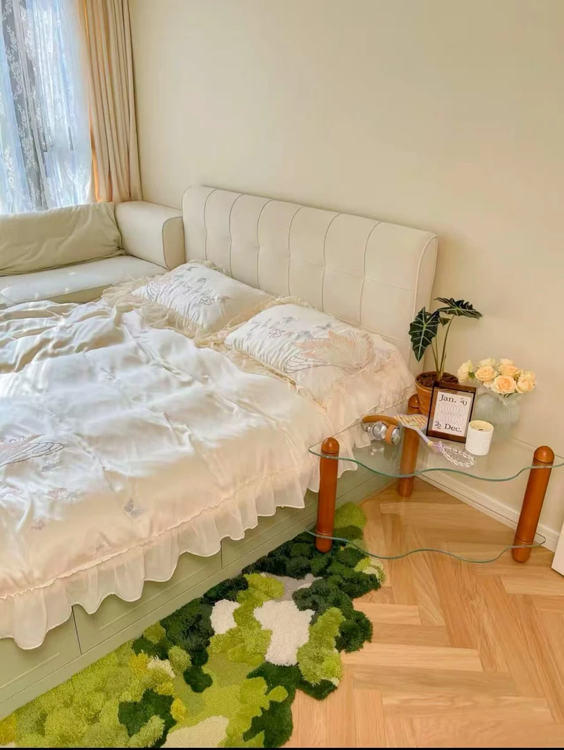 半圆苔藓异形加厚绿野仙踪床边地垫70*160cm(微微微瑕)