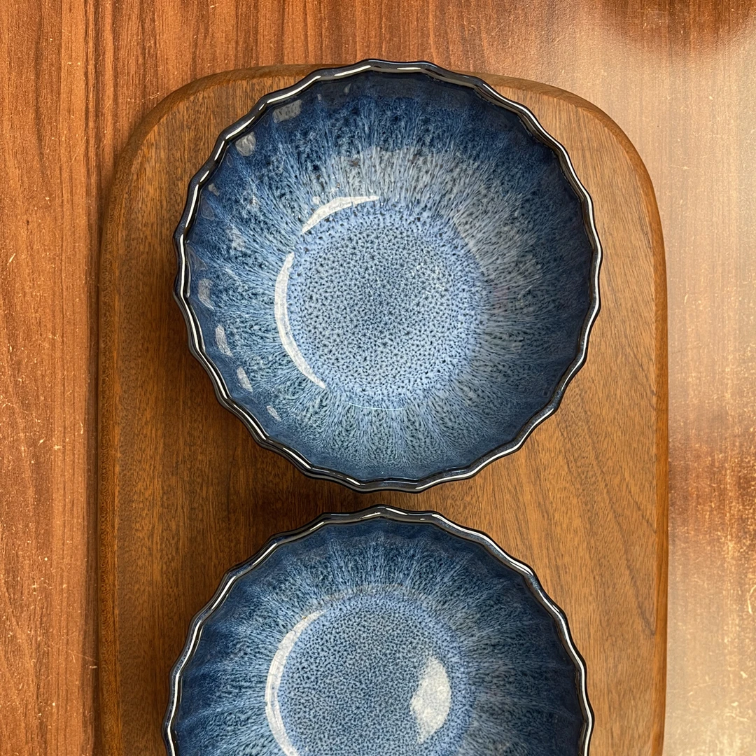 447蓝色窑变6.5英寸家用面碗沙拉碗