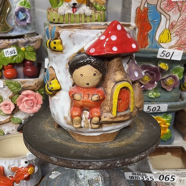 粗陶材质多肉花盆