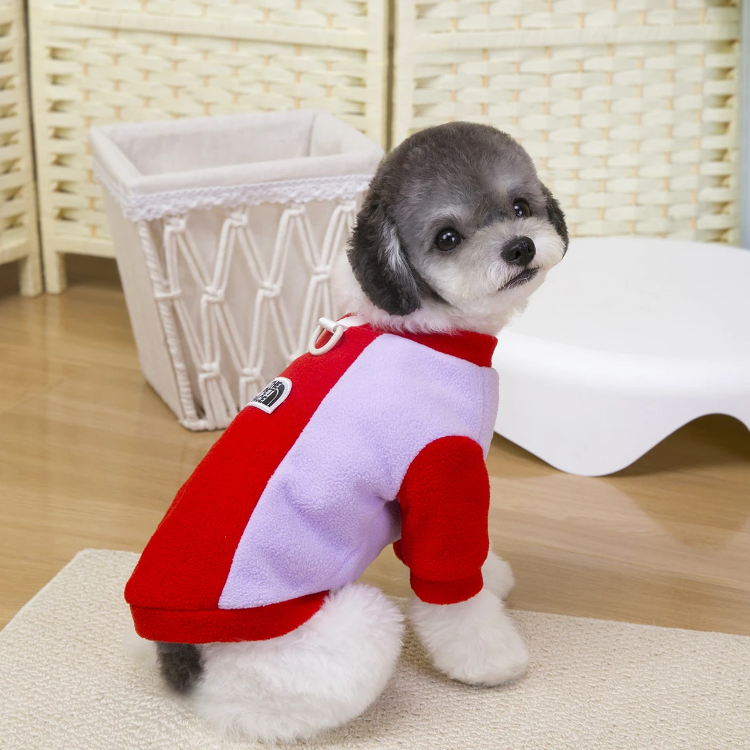 狗狗冬季摇粒绒加厚保暖卫衣宠物秋冬猫咪服饰带牵引扣比熊泰迪